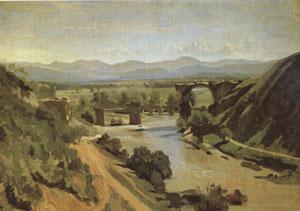 The Bridge at Narni A study (mk05), Jean Baptiste Camille  Corot